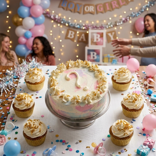 Gender Reveal Cake & Cupcakes - GreenIsland Bakery